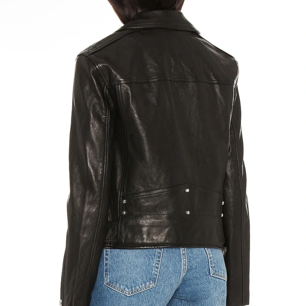 All saints Luna leather biker jacket - Picture 2 of 8